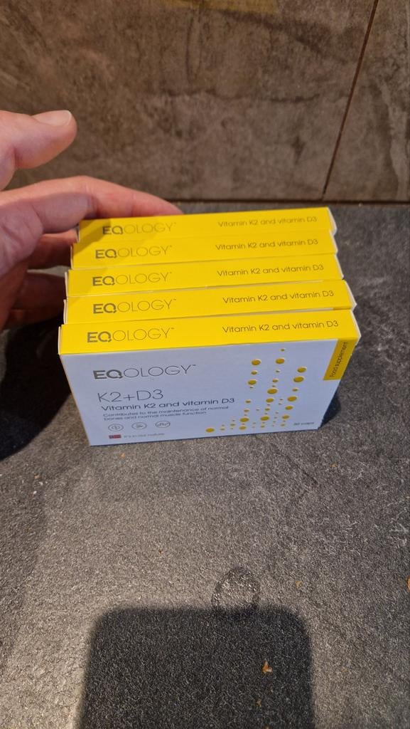 Eqology vitamine K2 en D3, Sport en Fitness, Gezondheidsproducten en Wellness, Ophalen of Verzenden, Nieuw, Overige typen
