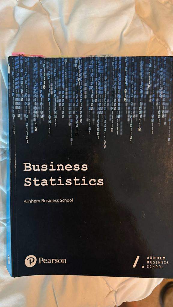 Business Statistics arnhem busines school, Ophalen of Verzenden, Zo goed als nieuw, Overige onderwerpen
