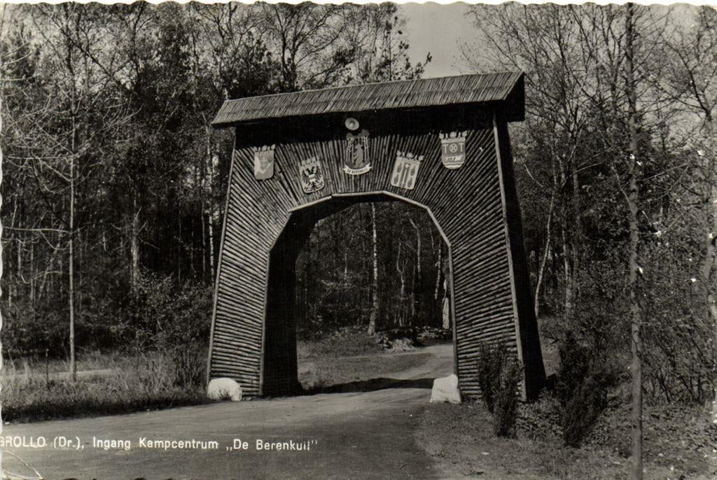 Grollo [Dr.], Ingang Kampcentrum De Berenkuil - 1964 gelopen, Ophalen of Verzenden, Voor 1920, Gelopen, Drenthe