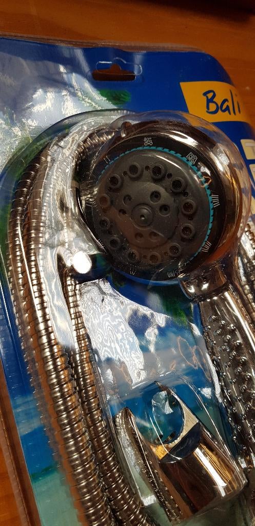 Douche of Bad set 8 standen douchekop met slang en houder, Ophalen of Verzenden, Nieuw, Chroom, Douche