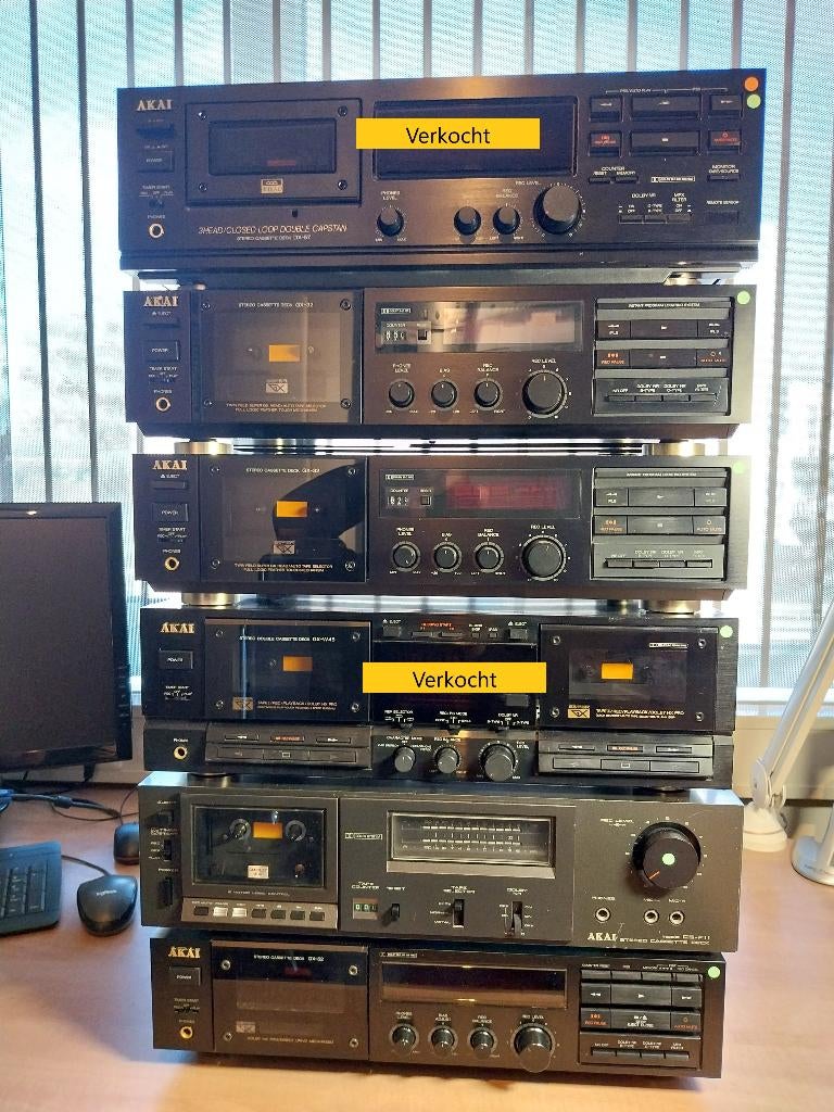Akai Cassettedecks  (Wegens beëindiging hobby), Ophalen of Verzenden, Enkel, Akai