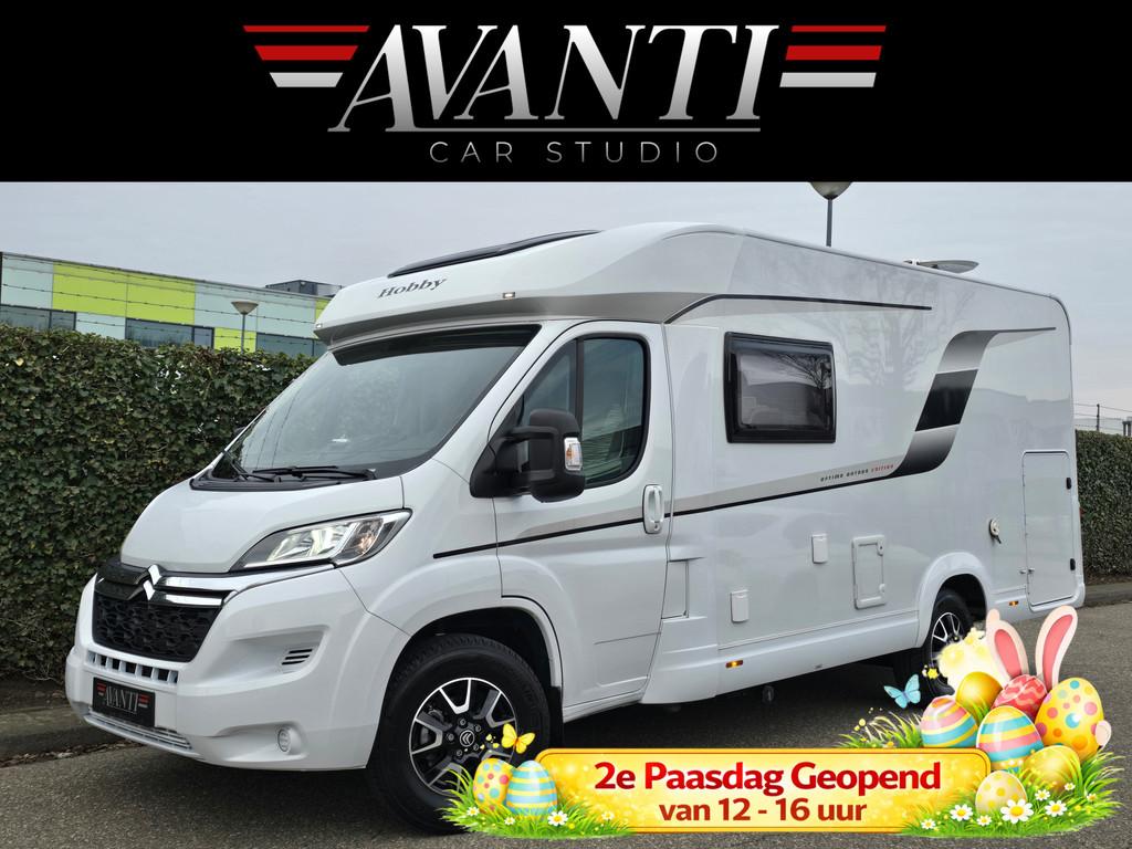 Hobby OPTIMA ONTOUR V65 GE SLECHTS 16.839 KM ! LUCHTVERING L, Caravans en Kamperen, Campers, Buitenlamp, Hobby, Tot en met 2, Bedrijf