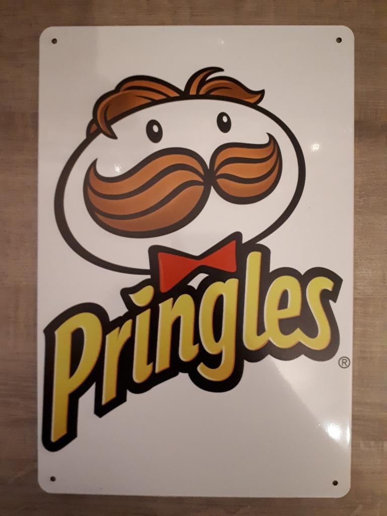 Pringles 20x30 cm Reclamebord, Ophalen of Verzenden, Nieuw, Reclamebord