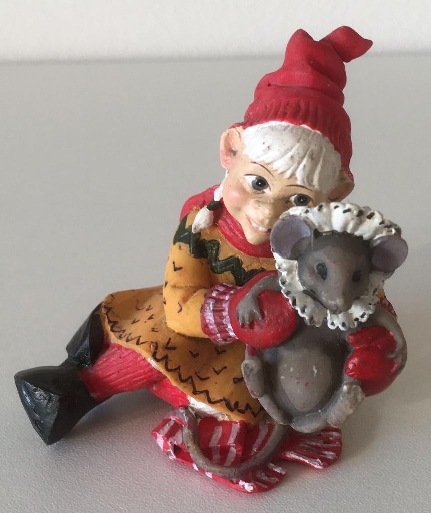Gardsnissers uit Noorwegen Gnome with Mouse (nieuw) kabouter, Verzenden, Nieuw, Fantasy