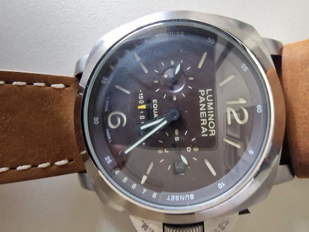 Panerai Luminor, Verzenden, Zo goed als nieuw, Leer, Overige merken