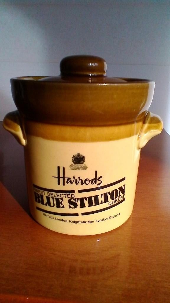 Harrods Finest Selected Blue Stilton Cheese, Huis en Inrichting, Keuken | Potten en Pannen, Ophalen, Overige materialen, Pot, Bus of Blik