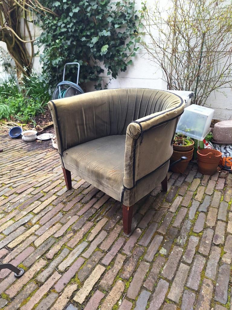 Mooi stoeltje, moet opnieuw worden bekleed, Ophalen of Verzenden, Gebruikt, Eén