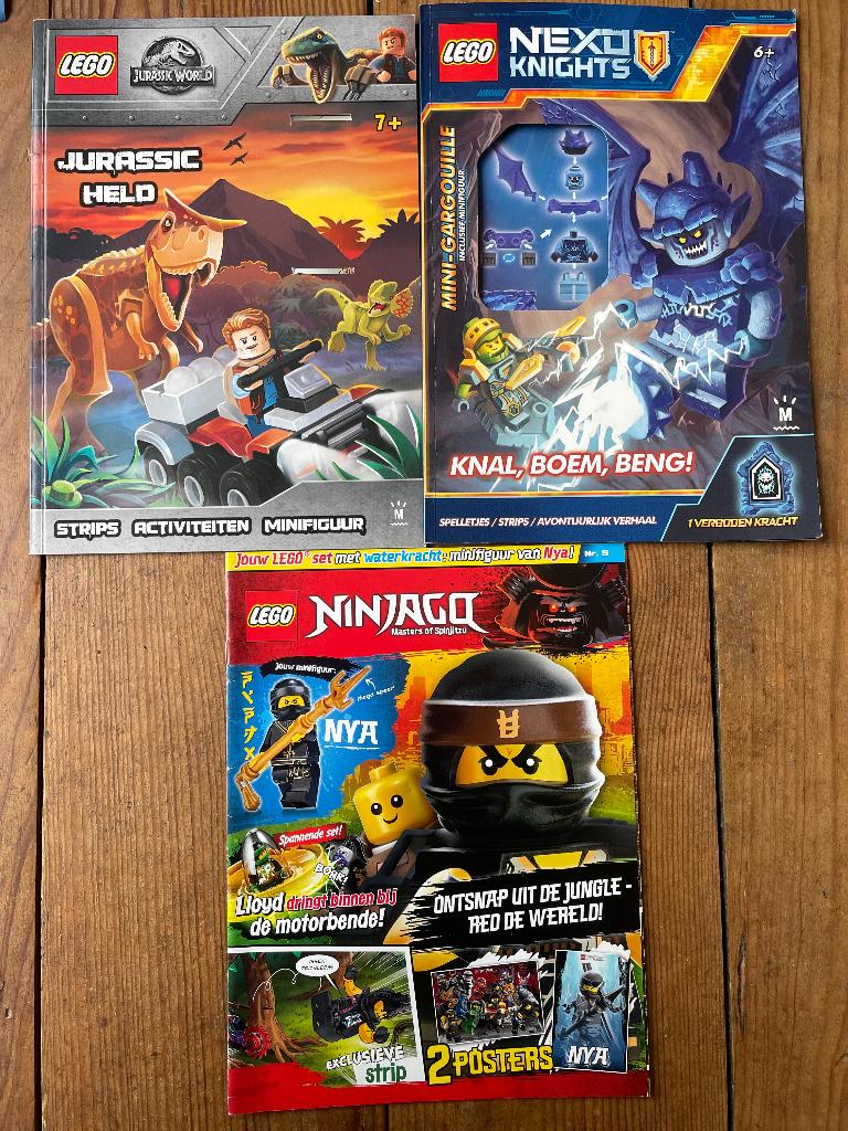 Boekjes Tijdschrift Lego Ninjago Jurassic World Nexo Knights, Boeken, Ophalen of Verzenden, Zo goed als nieuw, LEGO, Fictie algemeen