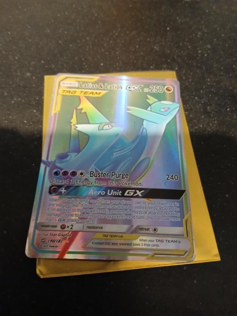 Latias & Latios GX Tag Team Rainbow Pokémon kaart, Ophalen of Verzenden