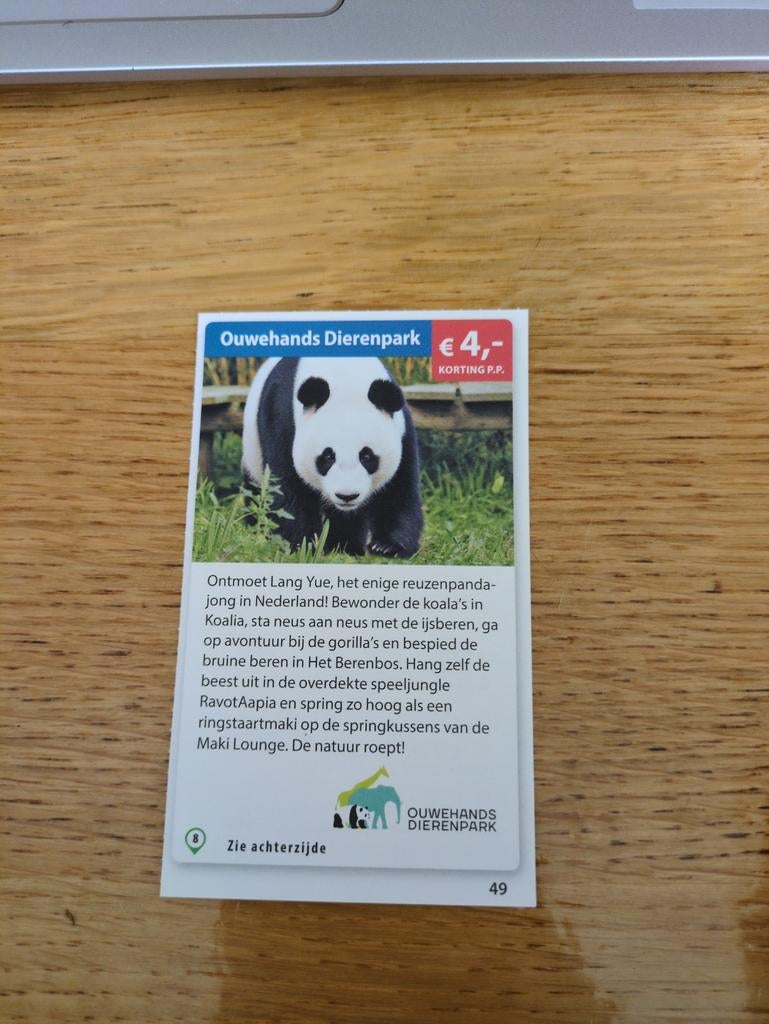 Kortingsbon voor Ouwehands Dierenpark, Tickets en Kaartjes, Drie personen of meer, Kortingskaart