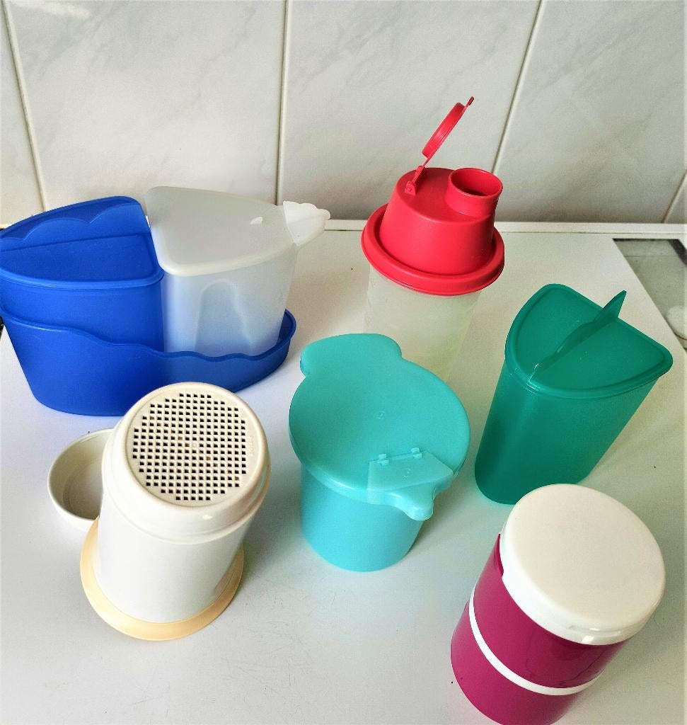 6 x Vintage Tupperware, Huis en Inrichting, Keuken | Tupperware, Ophalen of Verzenden, Beker of Kan
