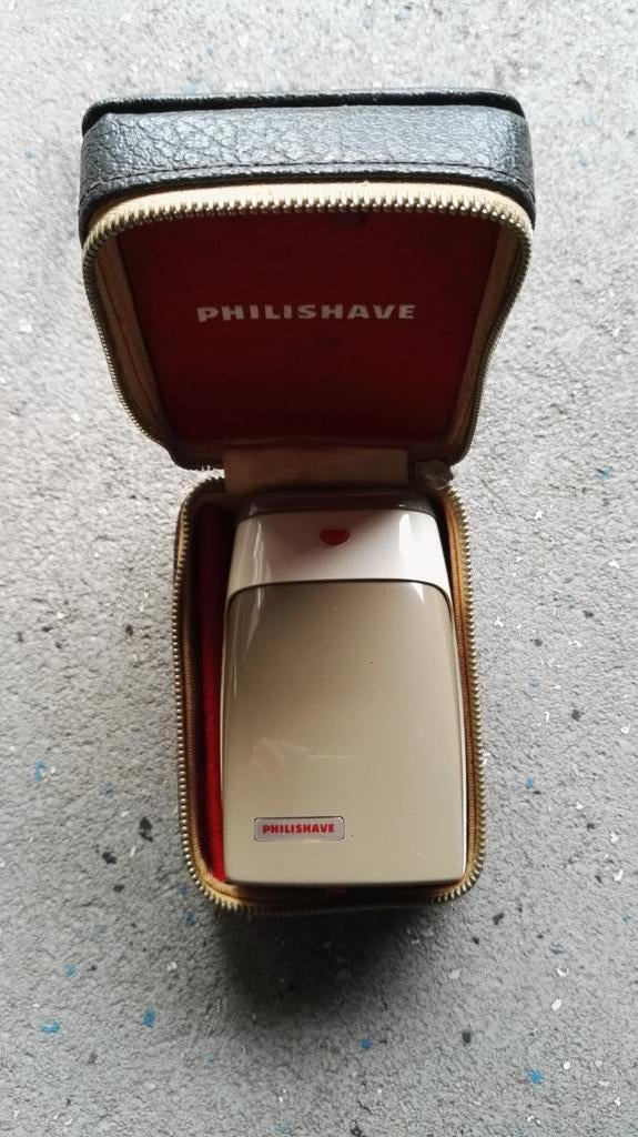 Vintage Philips Philishave Scheerapparaat met Etui, Ophalen of Verzenden, Gebruikt, Scheren en Epileren