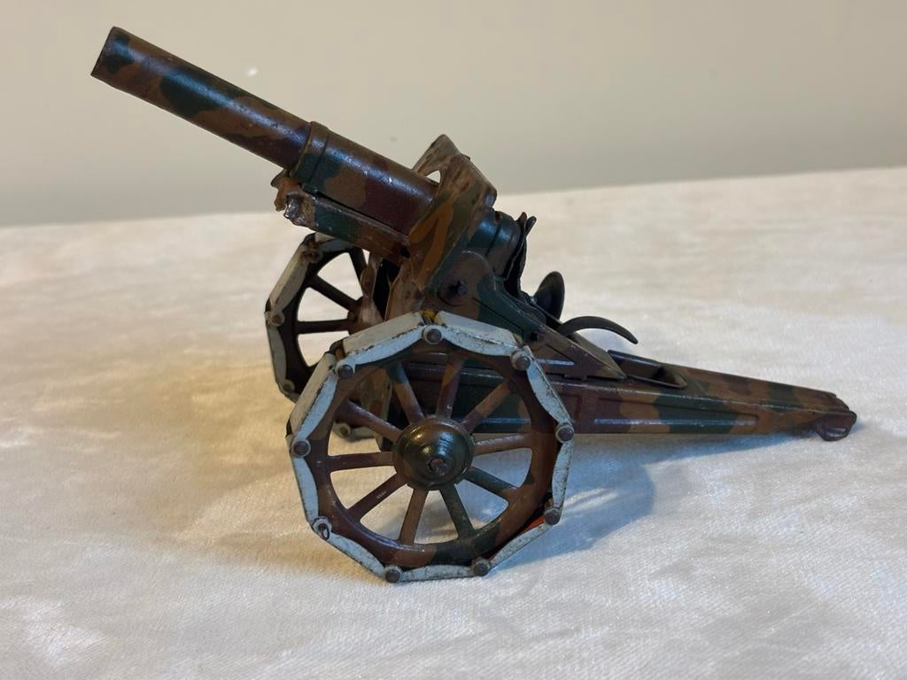 WW2 tin toy Tippco veld kanon germany., Antiek en Kunst, Ophalen of Verzenden
