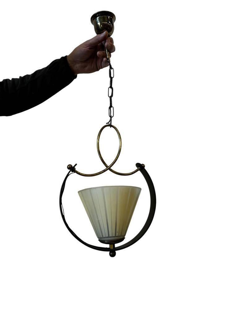 Vintage fifties luster / hanglamp, Ophalen