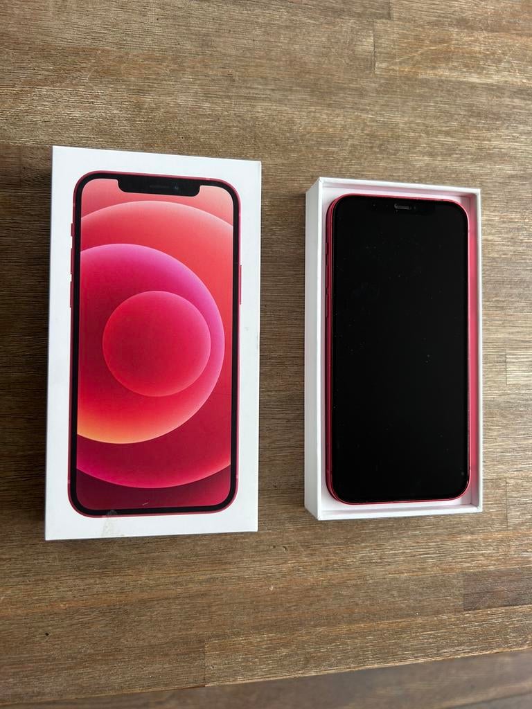 iPhone 12 krasvrij 85%, Telecommunicatie, Mobiele telefoons | Apple iPhone, Ophalen of Verzenden, Zo goed als nieuw, Rood, IPhone 12