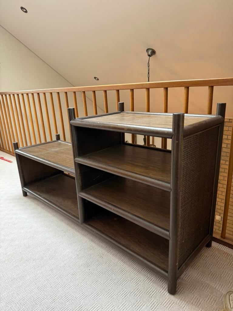 Vintage open rotan kastje, Ophalen, Huis en Inrichting