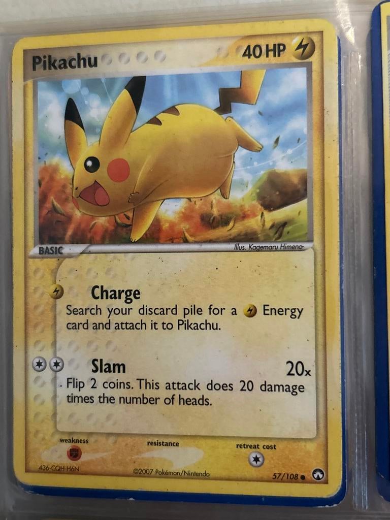 Pikachu Pokémon kaart 57/108 (2007), Ophalen of Verzenden, Gebruikt, Losse kaart