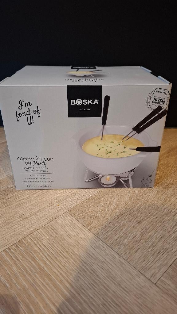 Boska kaasfondue set party, Ophalen of Verzenden, Zo goed als nieuw, Waxinelicht, Fondueset