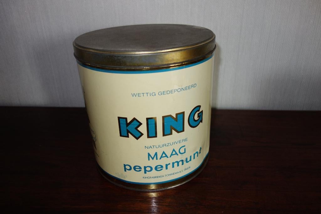Blik King Pepermunt, Verzamelen, Blikken, Ophalen of Verzenden, Gebruikt, Overige