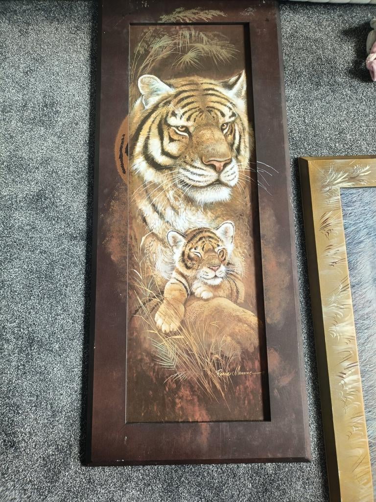 Set van 3 Tijger Schilderijen, Antiek en Kunst, Ophalen of Verzenden