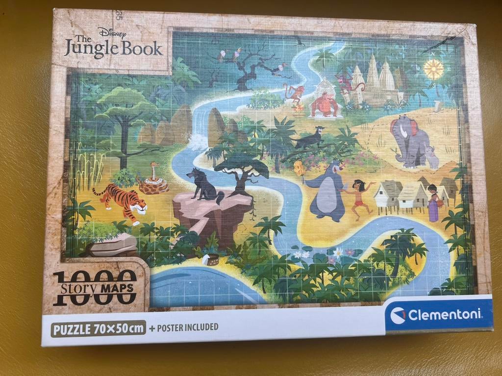 Puzzel Disney The  Jungle Book 1000 stukjes Clementoni, Ophalen, 500 t/m 1500 stukjes, Gebruikt