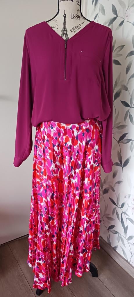 Leuke blouse Merk Yessica (C&A) Maat 44, Kleding | Dames, Blouses en Tunieken, Paars, Maat 42/44 (L), Ophalen of Verzenden, Zo goed als nieuw