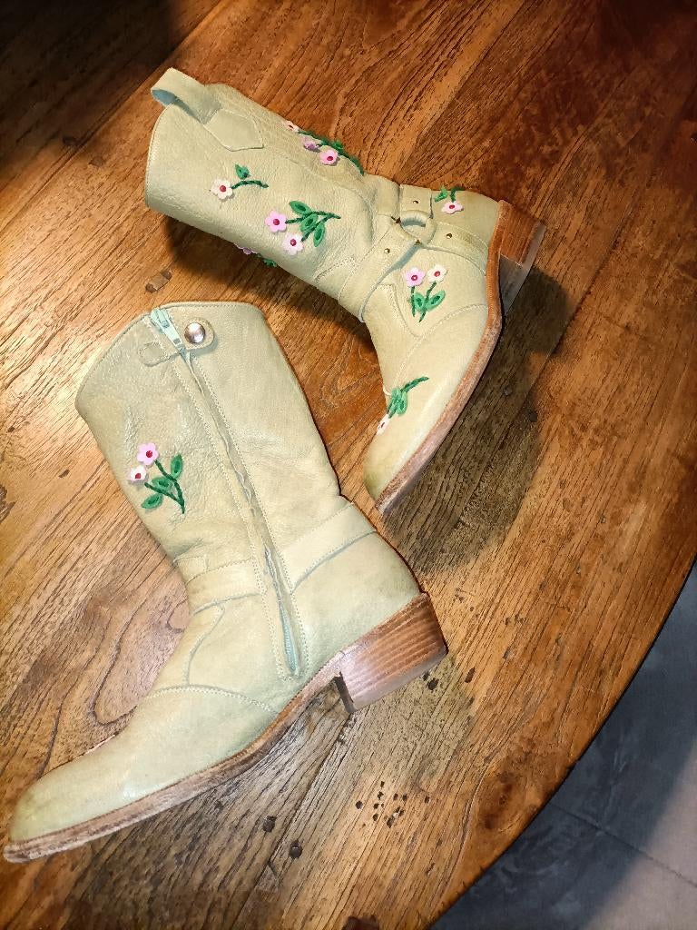 Cowboy laarzen met 34 groen, Boeties, Meisje, Ophalen of Verzenden, Laarzen