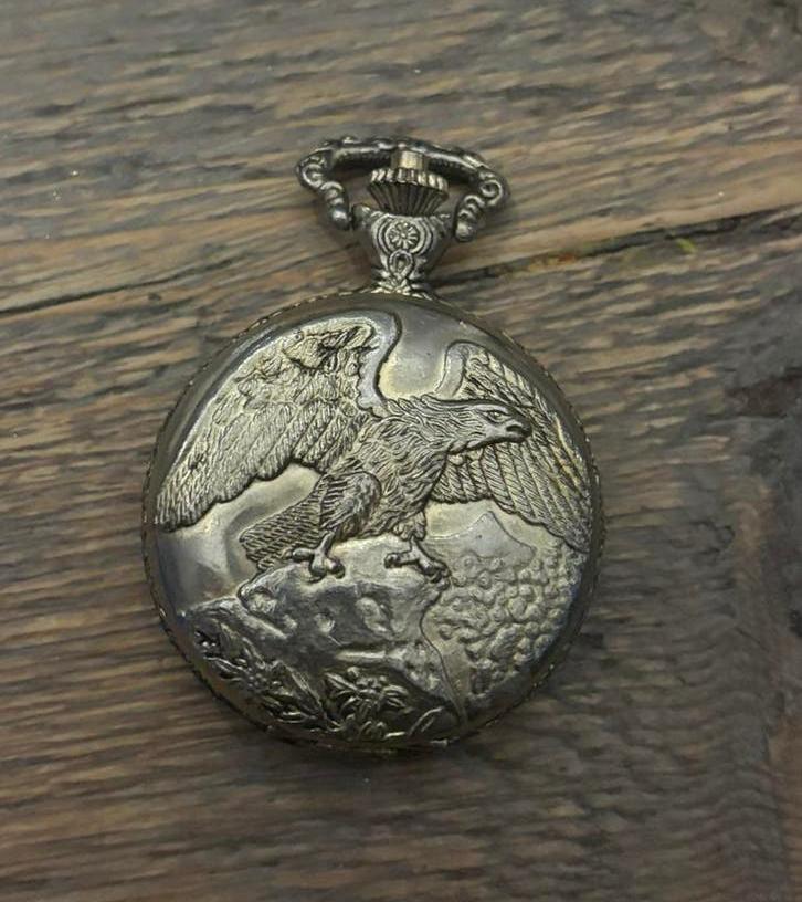 Leuk antiek zakhorloge van het merk Sontec, Sieraden, Tassen en Uiterlijk, Horloges | Antiek, Overige merken, Staal, Verguld, Ophalen of Verzenden