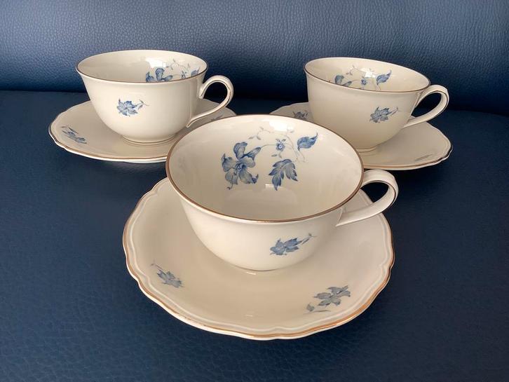 Zeh Scherzer - Bavaria Germany - 3 theekopjes + 5 schotels, Ophalen of Verzenden, Zo goed als nieuw, Overige stijlen, Kop(pen) en/of Schotel(s)