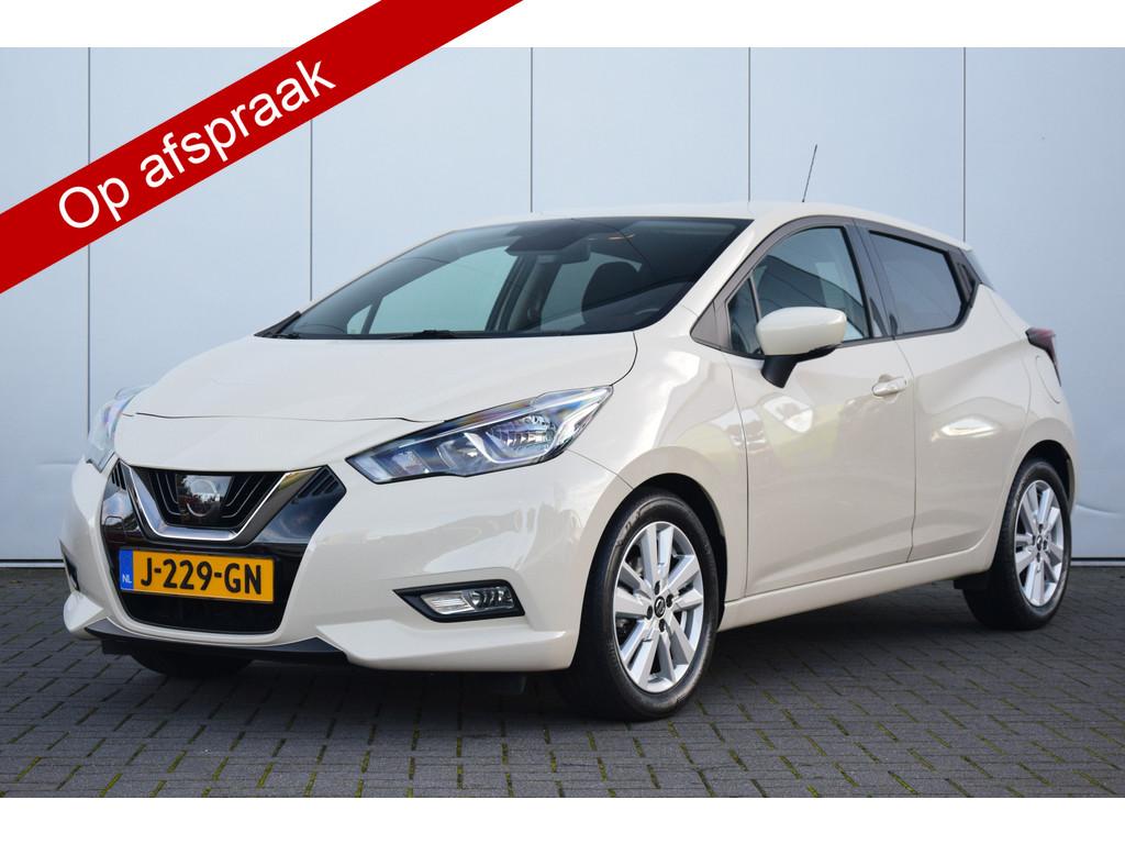 Nissan Micra 1.0 IG-T N-Connecta Carplay/Dab Priv/Glass Airc, Voorwielaandrijving, Euro 6, Wit, Grijs