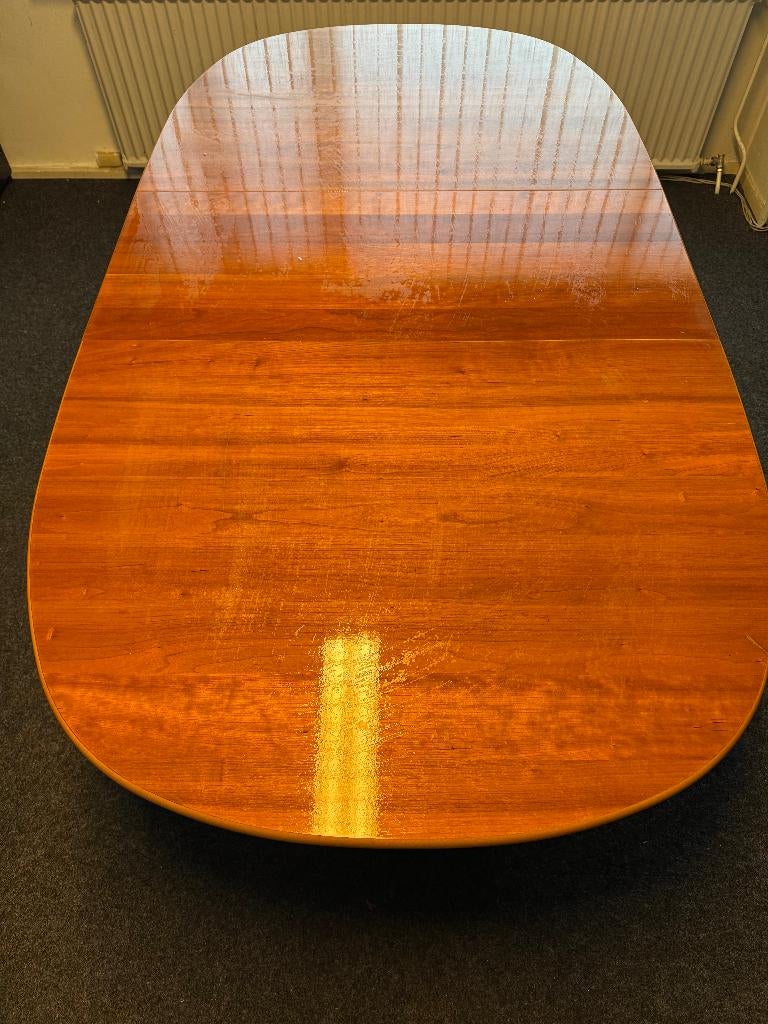 Tafel kersen uitschuifbaar afgerond, Ophalen of Verzenden