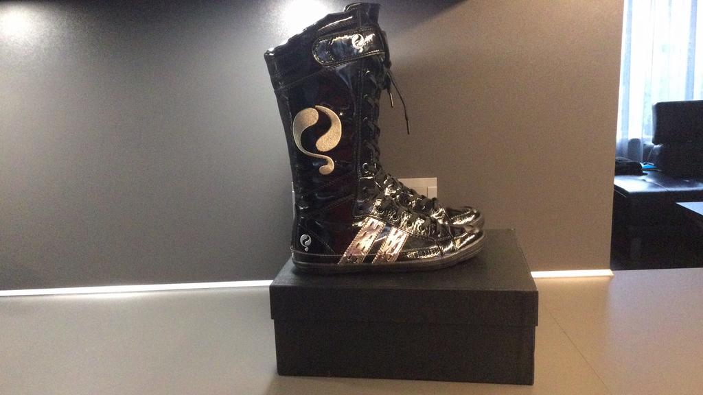 Quick platte boven de kuit laarzen maat 36, Ophalen of Verzenden, Zo goed als nieuw, Zwart, Hoge laarzen