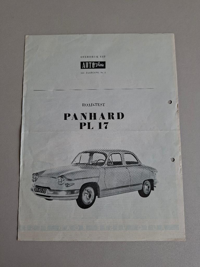 ROADTEST PANHARD PL 17 uit 1961, Ophalen of Verzenden, Gelezen, Overige merken