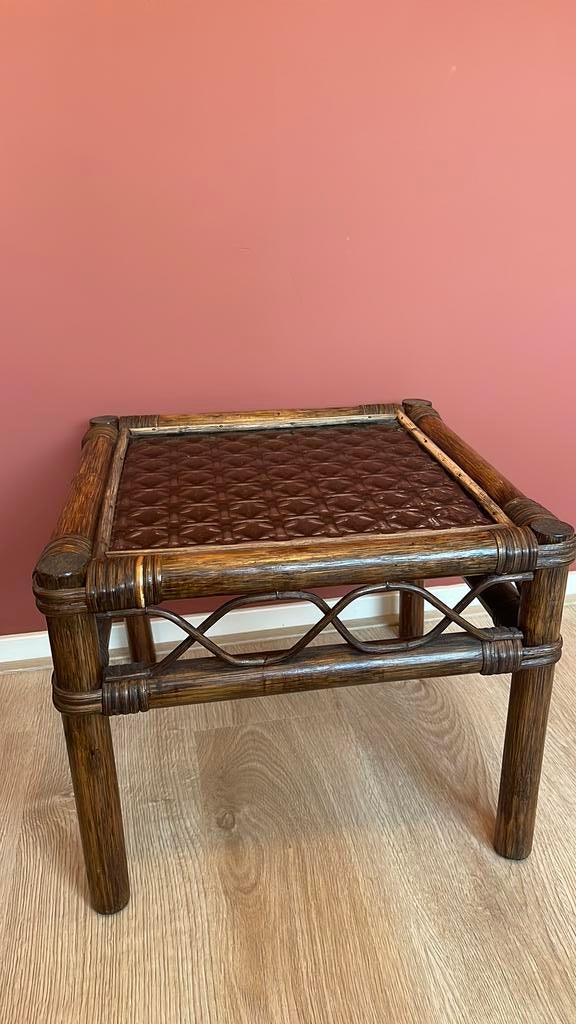 Vintage tafeltje rotan, Ophalen, Gebruikt, Overige materialen