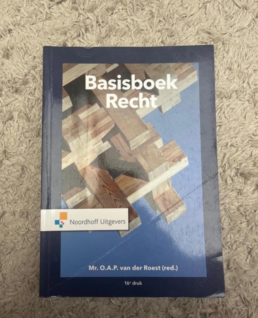Basisboek Recht 16e druk, Boeken, Ophalen of Verzenden, Noordhoff Uitgevers, Alpha, WO