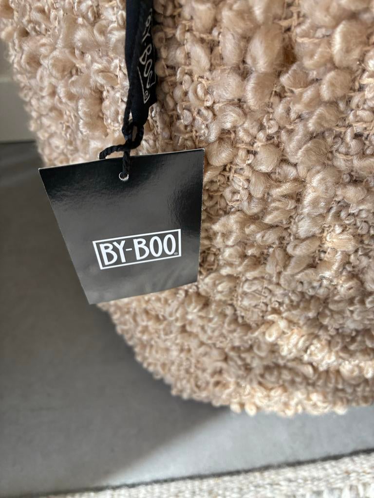 BY-BOO poef beige, Minder dan 50 cm, Rond, Nieuw, Minder dan 50 cm