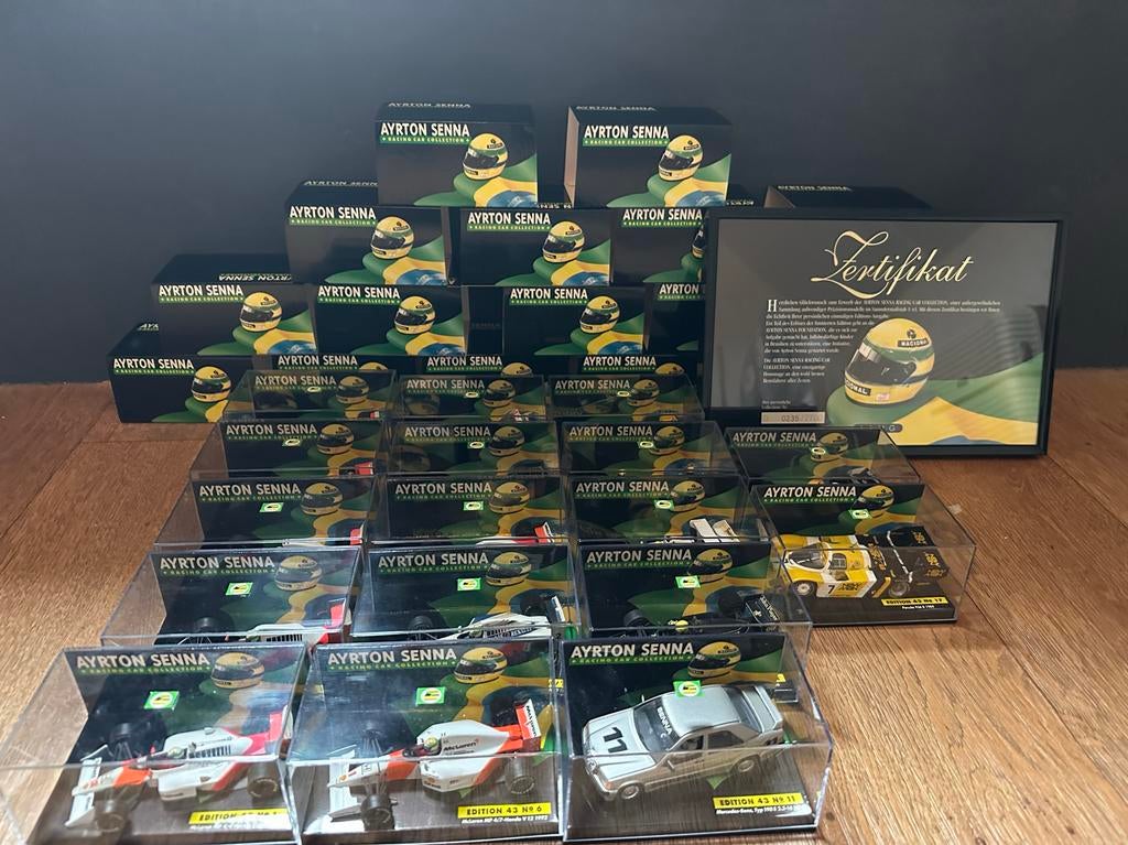 Ayrton Senna Collection 1:43 modelauto's, Hobby en Vrije tijd, Modelauto's | 1:43, Ophalen of Verzenden, Nieuw, Auto, Overige merken