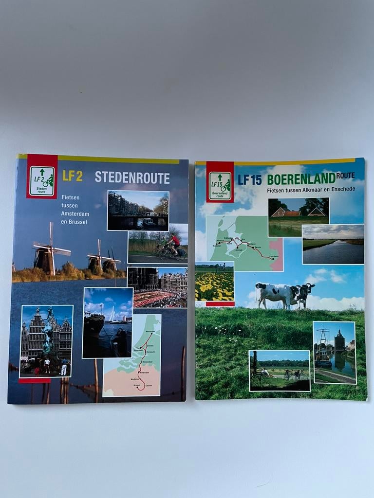 2 x fietsgids LF2 en LF15, routegids fietsroutes fietsen ‘98, Ophalen of Verzenden, Gelezen, Benelux, Fiets- of Wandelgids