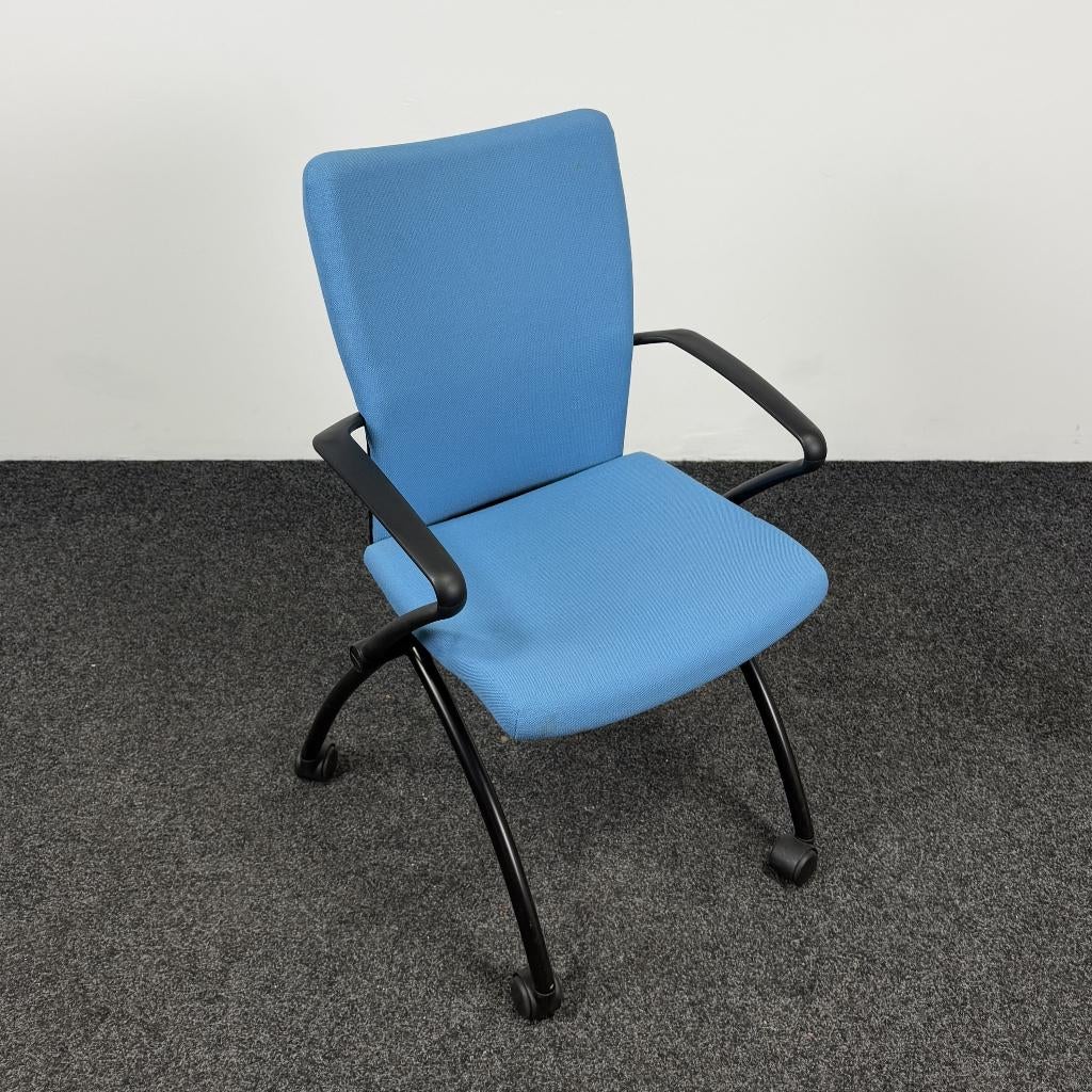 Comforto X99 Inklapbare Vergaderstoel - Blauw 26091, Ophalen, Gebruikt, Blauw, Eén