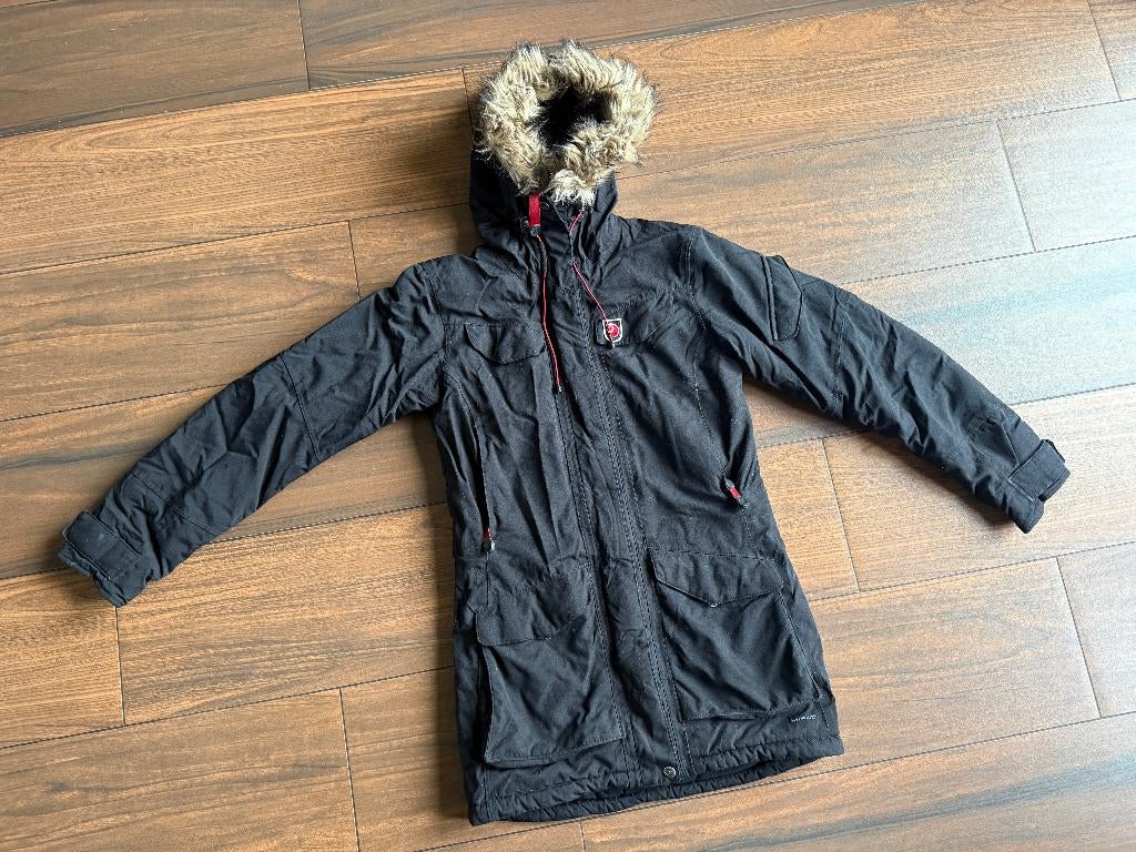 Fjallraven Nuuk Parka m. XXS, Zwart, Fjallraven, Ophalen of Verzenden, Zo goed als nieuw