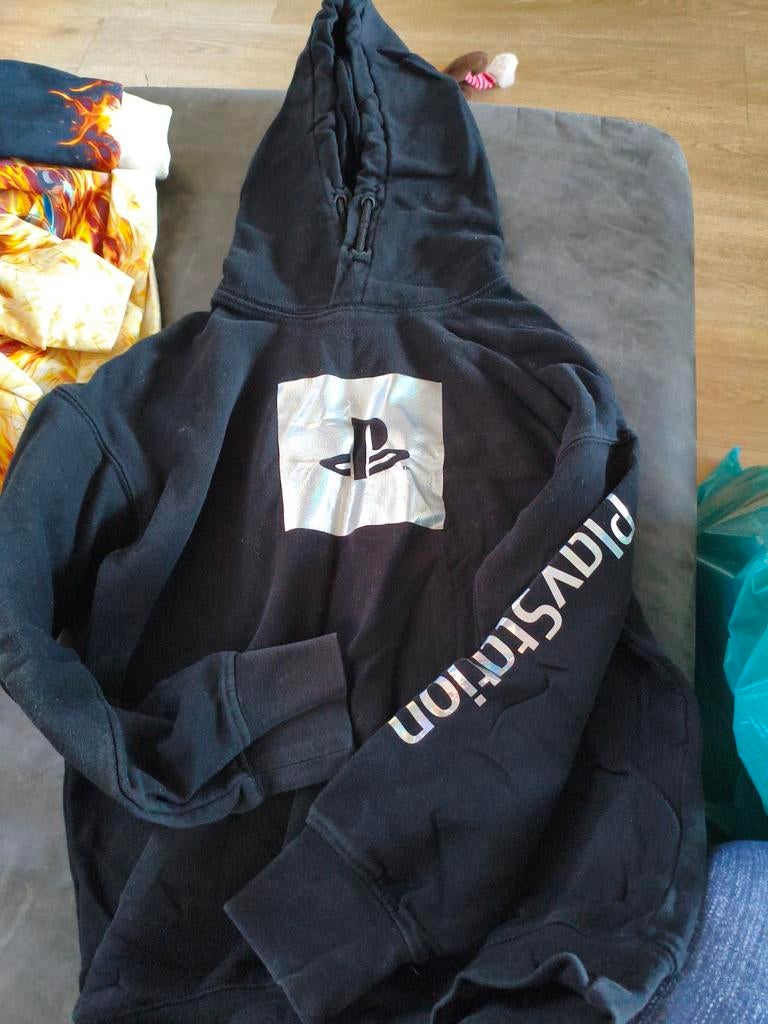 Zwarte PlayStation hoodie H&M maat 134/140, Ophalen of Verzenden