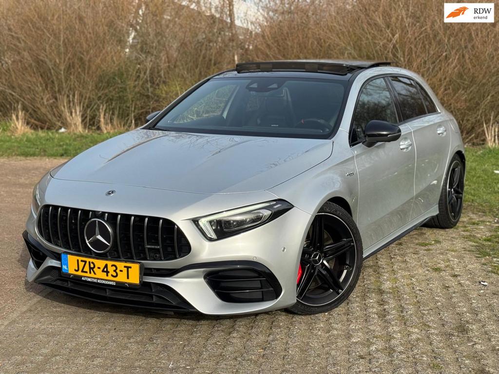 Mercedes-Benz A-klasse AMG 45 S 4MATIC+ / PANORAMA, Auto's, Automaat, Gebruikt, 4 cilinders, Vierwielaandrijving