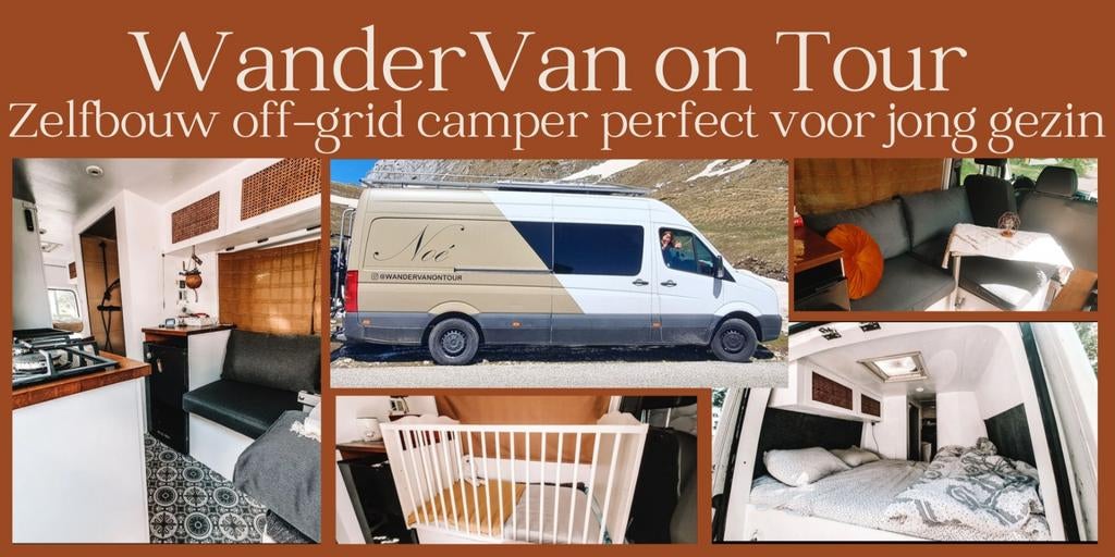 Mooie zelfbouw off-grid camper 2pers+kindje, Chemisch toilet, Buscamper of Camperbus, Volkswagen, 7 tot 8 meter