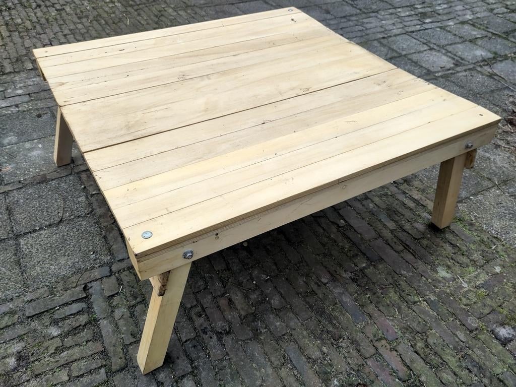 Lage opklaptafel 1.20 x 1.20, Ophalen, Rechthoekig, Minder dan 50 cm