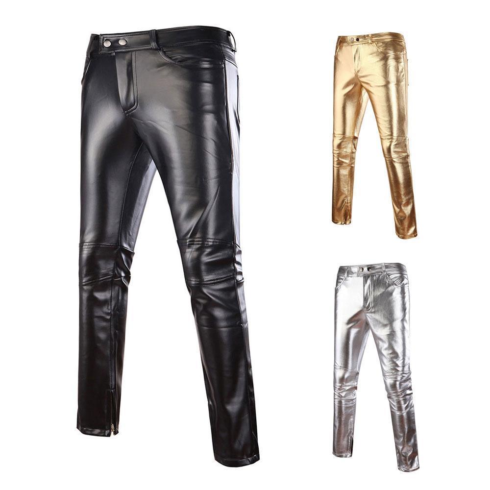 Heren leerlook broek (sexy latex rubber broek zwart leren), Verzenden, Nieuw, Overige maten, Overige kleuren