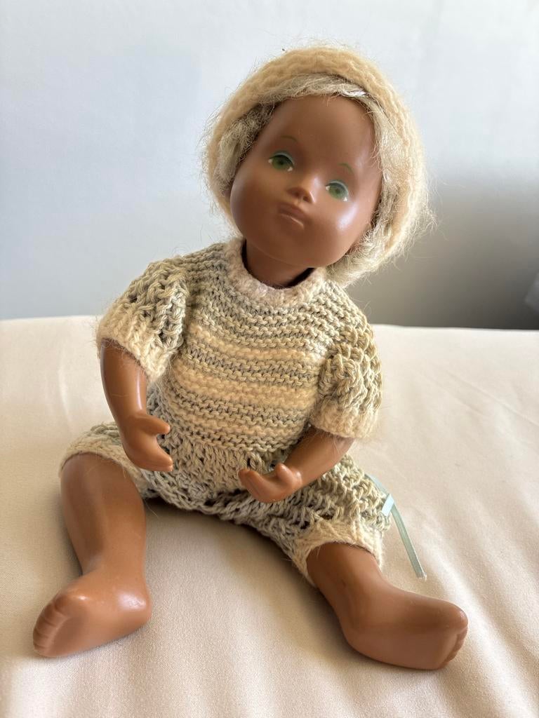 Sasha babypop met gebreide kleding, Ophalen of Verzenden, Gebruikt, Babypop