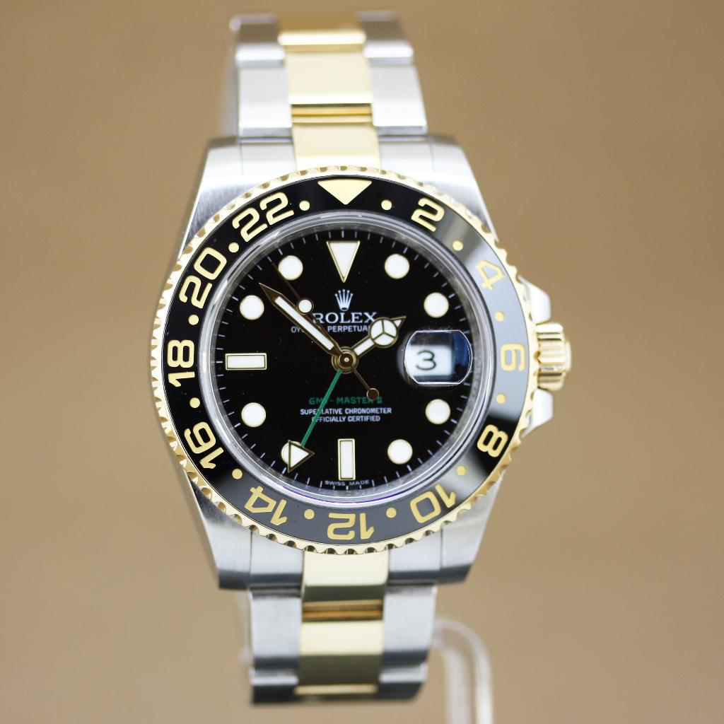 Rolex GMT-Master II Ref. 116713LN, Staal, Gebruikt, Rolex, Polshorloge