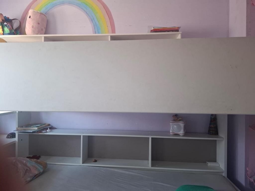 Stevig stapelbed met opbergruimte en trap, Ophalen of Verzenden, Gebruikt, Stapelbed