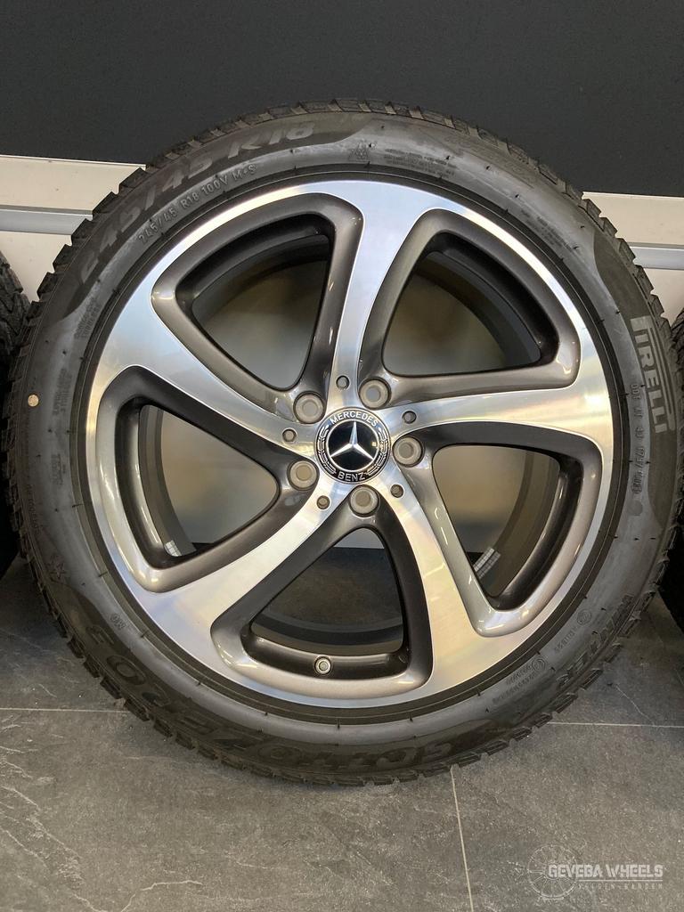 18” originele Mercedes E W213 velgen + winterbanden breedset, 18 inch, -, -, Banden en Velgen