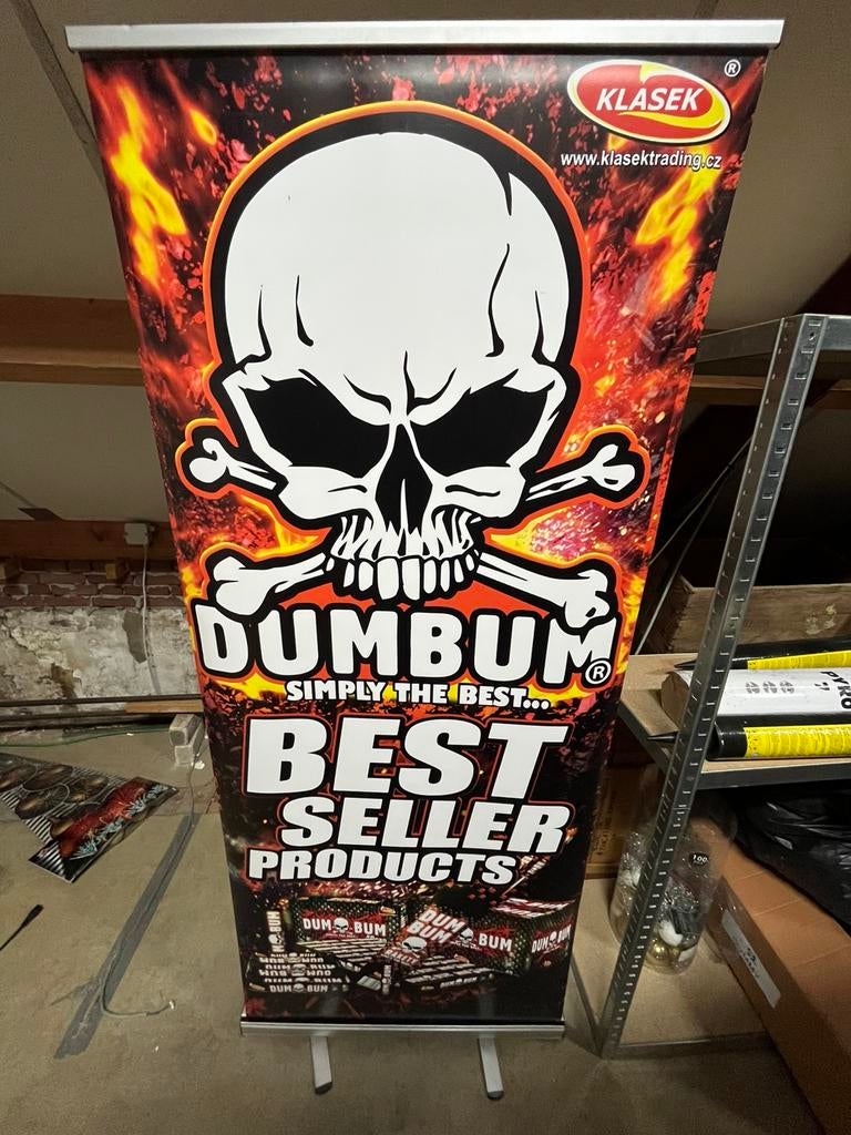 DumBum Vuurwerk Rollup Banner, Ophalen of Verzenden, Zo goed als nieuw